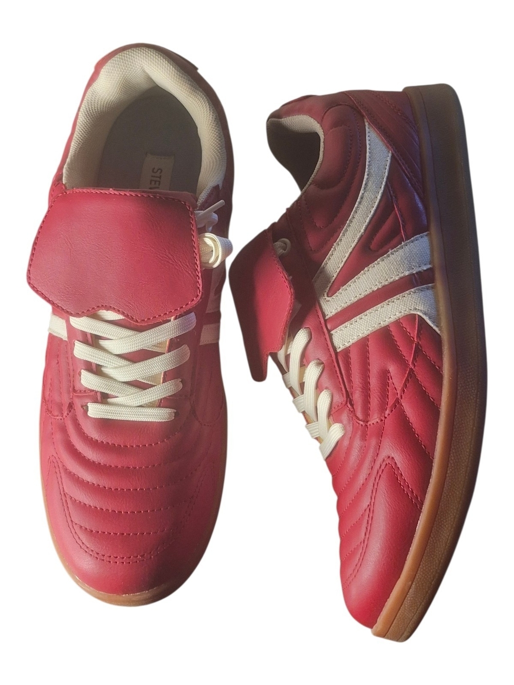 Steve Madden Red and White Women's Sneakers